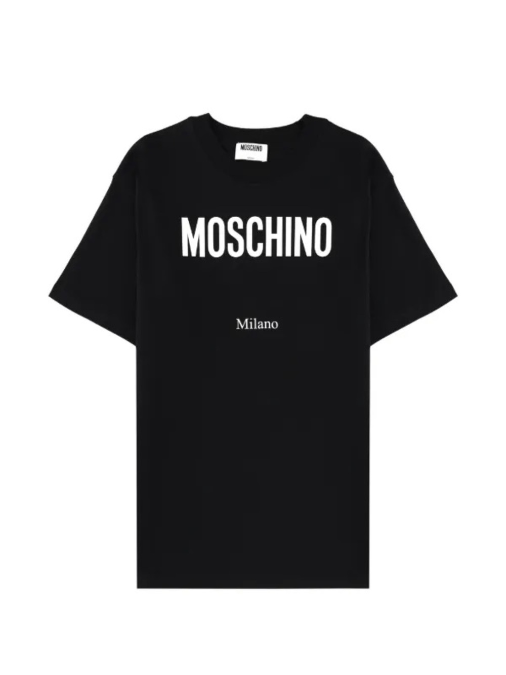 Moschino Black and White 'MOSCHINO Milano' Logo Tee